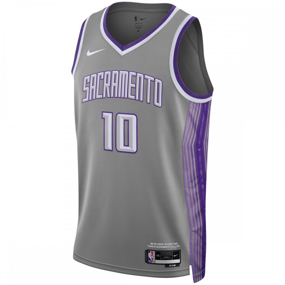 Domantas Sabonis Sacramento Kings Unisex 2022/23 Swingman Jersey - City Edition - Anthracite-Pro Kit Vault | Brand New 26/27 Sports Jerseys
